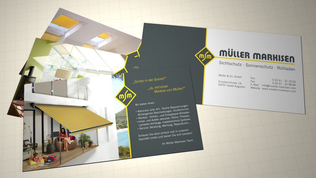 Müller Markisen Flyergestaltung